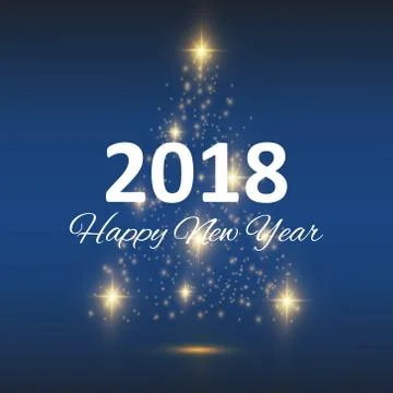 Christmas tree from light vector background. Greeting card or invitation. Eps 10 Stock Illustration