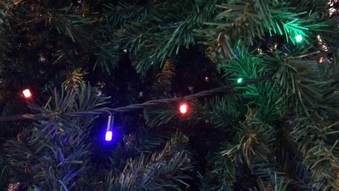 Christmas tree lights. 15 Stock Footage 98311311