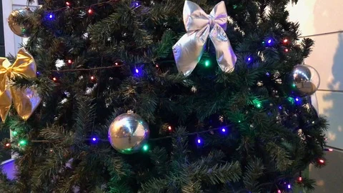 Christmas tree lights. 9 Stock Footage 98311324