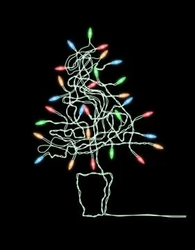 Christmas tree lights abstract. Stock Illustration