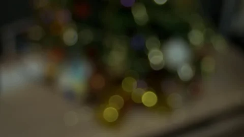 Christmas tree lights and decorations Stock Footage 84265599
