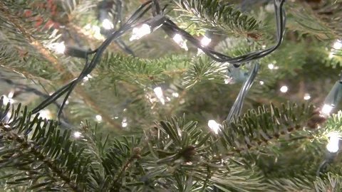 Christmas tree lights and decorations Stock Footage 120892638