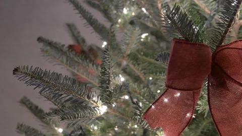 Christmas tree lights and decorations Stock Footage 120893904