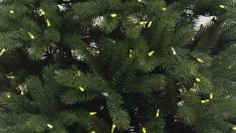 Christmas Tree lights details trigger different light settings and colors 205 Stock Footage 100283991