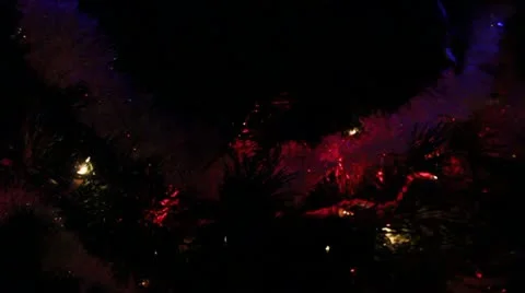 Christmas tree lights Stock Footage 12759901