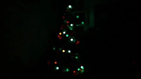 Christmas tree lights Stock Footage 45280256