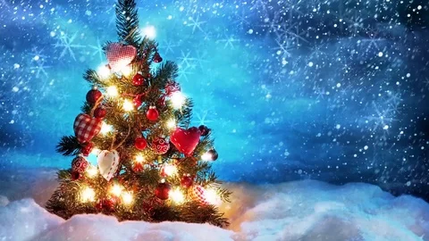 Christmas tree lights Stock Footage 90685691