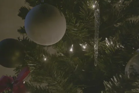 Christmas tree lights 스톡 동영상 257726391