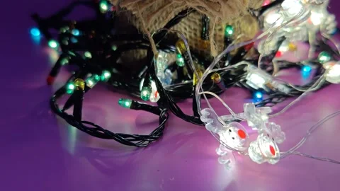 Christmas tree with lights 스톡 동영상 322677356