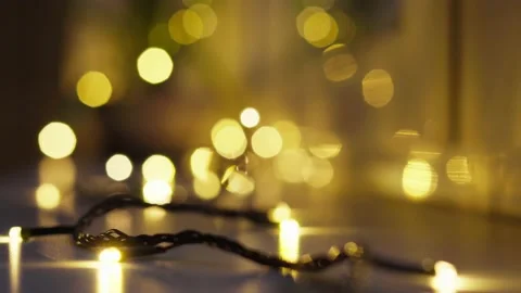 Christmas tree lights with nice blurred background Stock Footage 225283462
