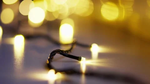 Christmas tree lights with nice blurred background Stock Footage 225283510