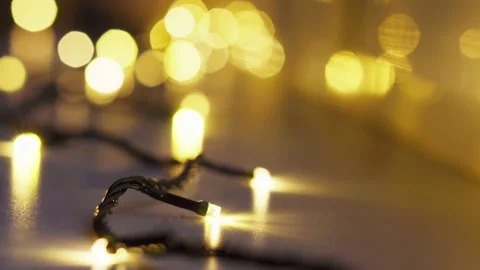 Christmas tree lights with nice blurred background Stock Footage 225283744