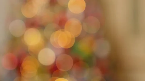 Christmas tree lights with nice bokeh Stock Footage 165240786