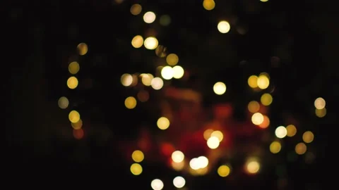Christmas tree lights with nice bokeh Stock Footage 220684964