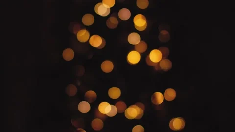 Christmas tree lights with nice bokeh warm colors Stock Footage 220685045