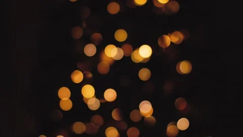 Christmas tree lights with nice bokeh warm colors Stock Footage 220685100