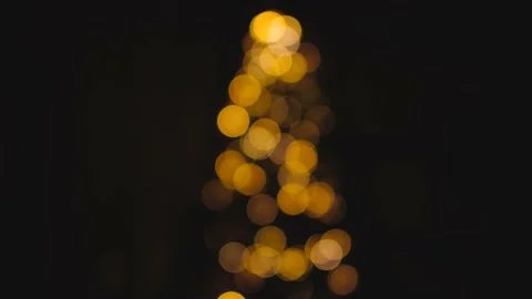 Christmas tree lights with nice bokeh Stock Footage 220833426
