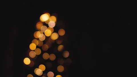 Christmas tree lights with nice bokeh Stock Footage 220833492