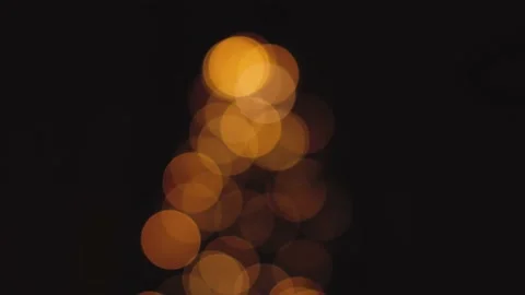Christmas tree lights with nice bokeh Stock Footage 222046807