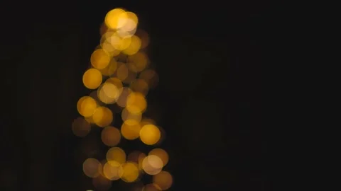 Christmas tree lights with nice bokeh Stock Footage 222046833