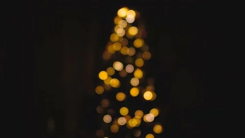 Christmas tree lights with nice bokeh Stock Footage 222047062