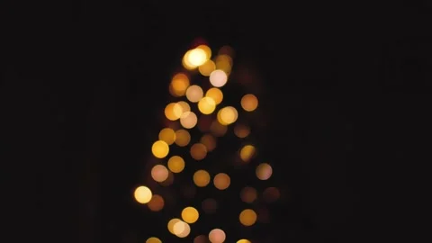 Christmas tree lights with nice bokeh Stock Footage 224853242