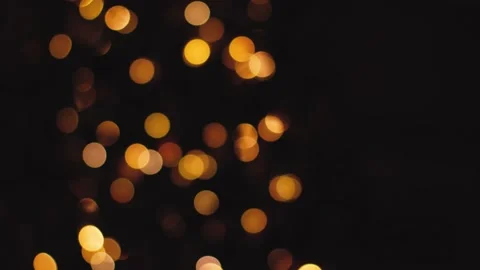 Christmas tree lights with nice bokeh warm colors Stock Footage 228919590