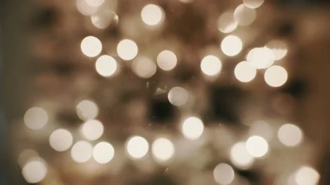 Christmas tree lights out of focus bokeh Stock Footage 226146516