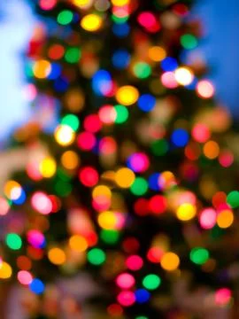 Christmas tree lights Stock Photos