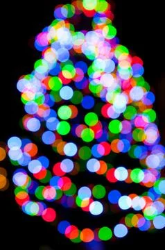 Christmas tree lights Stock Photos