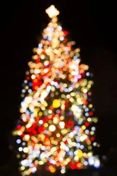 Christmas tree lights Stock Photos