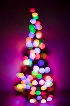 Christmas tree with lights Stock Photos