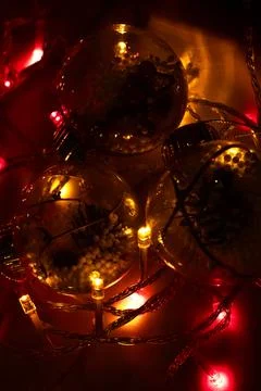 Christmas tree lights Stock Photos