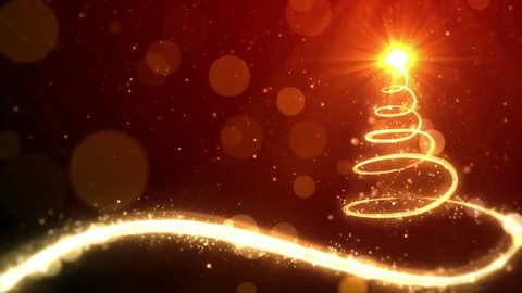 Christmas tree lights on red background with copy space for text placeholder Stock Footage 81906937