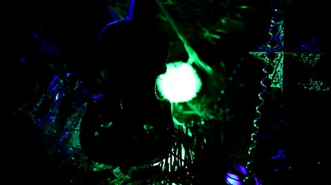 Christmas Tree Lights Twinkling Stock Footage 37186711