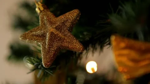 Christmas tree lights twinkling loop Stock Footage 12869747