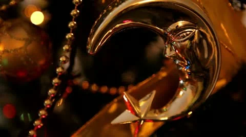 Christmas tree lights twinkling loop Stockbeeldmateriaal 12888847