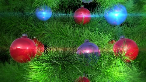 Christmas Tree Loops 3D background Stock Footage 164653386