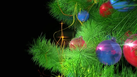 Christmas Tree Loops 3D background Stock Footage 164653463