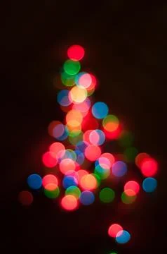 Christmas tree made of colored lights Stock Illustration