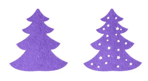 Christmas tree made of felt Stock Photos