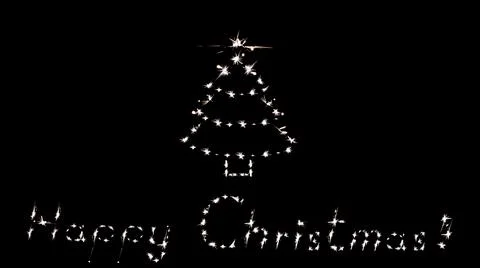 Christmas tree made out of sparkles Stock Illustration