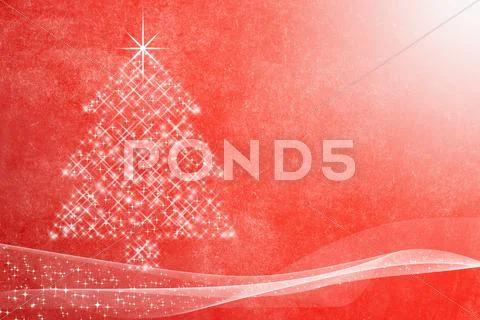 A Christmas tree made of stars Stock Illustration