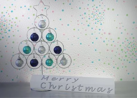 Christmas tree made of wire Foto stock