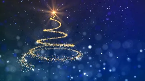 Christmas tree magic background Stock Footage 98458850