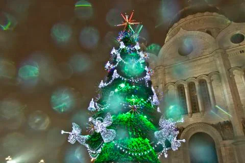Christmas tree, moscow Stock Photos