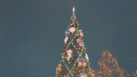Christmas tree in moscow red square Stock Footage 94426649