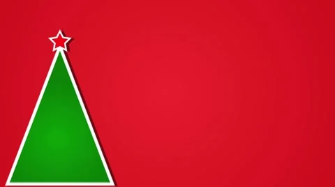 Christmas tree motion background animation red Stock Footage 68944296