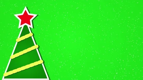Christmas tree motion background animation green with snow Stock-Footage 68944750
