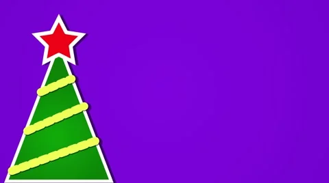 Christmas tree motion background animation purple Stock Footage 68945368